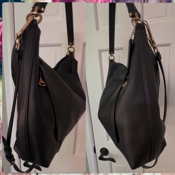 Coach Black Pebbled Leather Hobo Bag - Picture 3 of 15